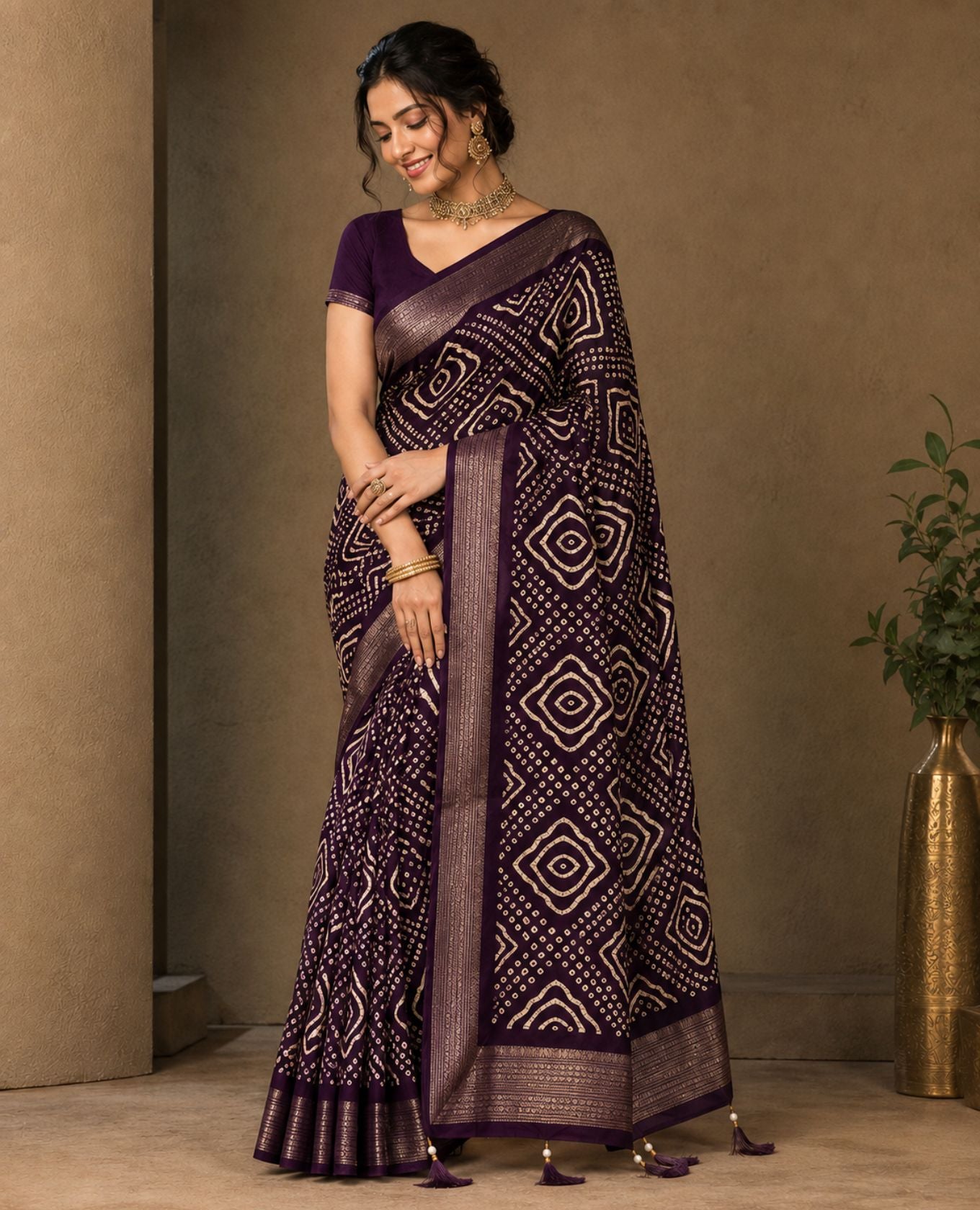 Elegant Printed Chiffon Saree with Designer Border